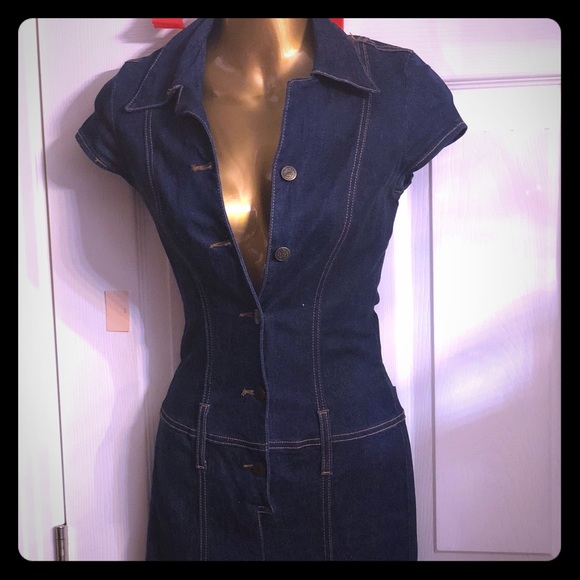 parisian denim jumpsuit